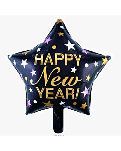 Μπαλόνια Happy new year 18'' μαύρο