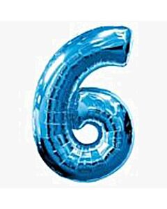 Μπαλόνια foil μπλε ,νούμερο 6, για φούσκωμα με αέρα