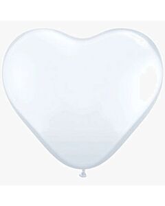 Μπαλόνι καρδιά Qualatex λευκή 3 πόδια τεμάχιο ND
