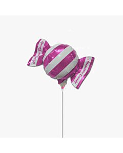 Μπαλόνι minishape 9 ιντσών ριγέ ροζ καραμέλα ND