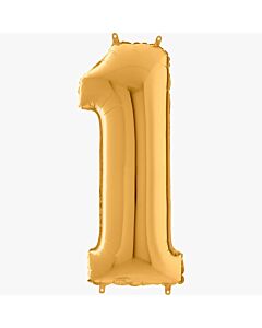 Μπαλόνια foil Jumbo χρυσό νούμερο 1 (1 μέτρο)