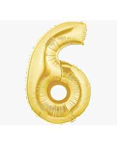Μπαλόνια foil χρυσό ,νούμερο 6, για φούσκωμα με αέρα