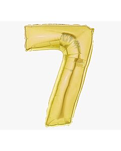 Μπαλόνια foil χρυσό ,νούμερο 7, για φούσκωμα με αέρα
