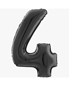 Μπαλόνι Αριθμός Νο 4 Μαύρο 70 cm για ήλιο