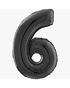 Μπαλόνι Αριθμός Νο 6 Μαύρο 70 cm για ήλιο