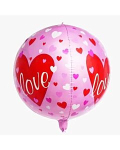 Μπαλόνι 22'' 4D Love Κόκκινο Ροζ - 55 εκατοστά - Συσκευασμένο