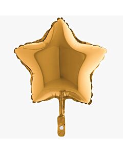 Μπαλόνι foil 4'' χρυσό αστεράκι Qualatex
