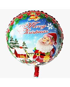 Μπαλόνι 18 ιντσών στρογγυλό Merry christmas Santa  BF71