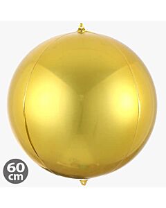 Μπαλόνια foil χρυσά 4D στρογγυλά 60 εκατοστών 