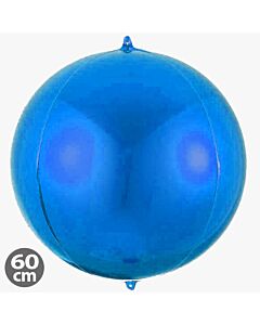 Μπαλόνια foil μπλε 4D στρογγυλά 60 εκατοστών 
