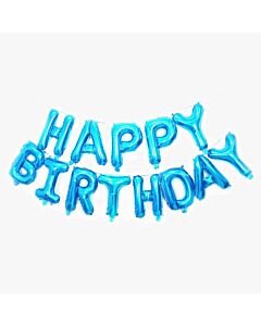 HAPPY BIRTHDAY σχηματισμένη λέξη με μπαλόνια μπλε | 34 Χ 21εκατοστά
