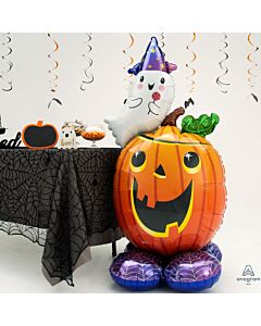 Μπαλόνια AirLoonz η κολοκύθα με το φάντασμα-Halloween 71 x 142 cm, φουσκώνουν με αέρα.