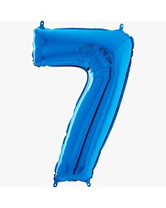 Μπαλόνι αριθμός Νο 7, μπλε 70 cm για ήλιο (Συσκευασμένο)