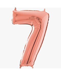 Μπαλόνι αριθμός Νο 7, rose gold 70 cm για ήλιο 