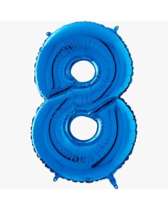 Μπαλόνι αριθμός Νο 8, μπλε 70 cm για ήλιο (Συσκευασμένο)