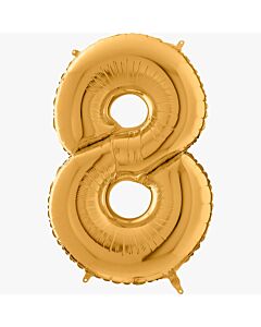 Μπαλόνια foil Jumbo χρυσό νούμερο 8 (1 μέτρο)