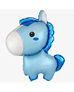 Μπαλόνια αλογάκι πόνυ γαλάζιο 87 εκατοστά, Flexmetal