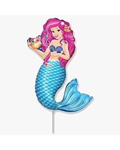 Μπαλόνια γοργόνα τυρκουάζ 25 εκατοστά minishape, Flexmetal