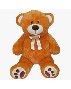 Αρκούδος λούτρινος χρώματος μελί 80 εκατοστά