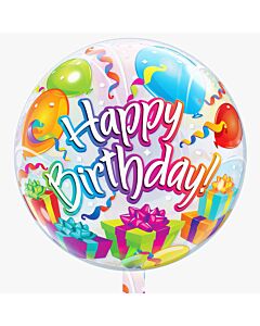 Μπαλόνι 18 ιντσών Happy Birthday διάφανο δώρα-μπαλόνια