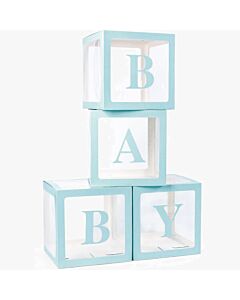 Baby Balloon Box Γαλάζιο (30 x 30 εκατοστά)
