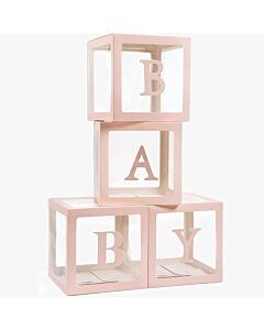 Baby Balloon Box Ροζ (30 x 30 εκατοστά)