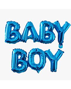 Μπαλόνια Λέξη σχηματισμένη Baby Boy μπλε 80 εκατοστά