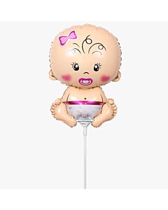 Μπαλόνι Μωράκι Κορίτσι Minishape - Περιέχει το καλαμάκι, Έτοιμο για χρήση, Συσκευασμένο