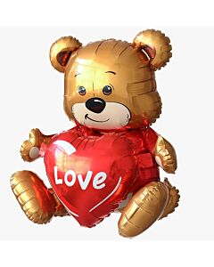 Μπαλόνι Αρκουδάκι με Καρδιά Κόκκινη 48 εκατοστά (Φουσκώνει με αέρα)