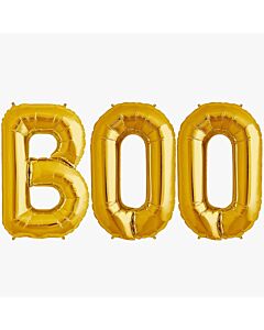 Μπαλόνια Halloween BOO χρυσά, 1 μέτρο