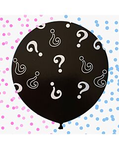 Gender reveal Μπαλόνια 15 τεμ. σετ με κομφετί. Περιλαμβάνει 1 τεμ 18''με ερωτηματικά και κομφετί επιλογής σας, 7 μπαλόνια It's a boy, 7 μπαλόνια It's a girl