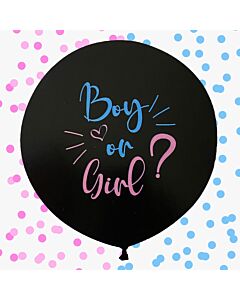 Gender reveal Μπαλόνια 15 τεμ. σετ με κομφετί. Περιλαμβάνει 1 τεμ 18'' με boy or girl και κομφετί επιλογής σας, 7 μπαλόνια It's a boy, 7 μπαλόνια It's a girl