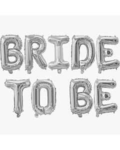 Μπαλόνι Bride To Be 16'' Γράμματα Ασημί - (9 Τεμάχια)
