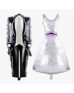 Μπαλόνια Σετ ντύσιμο Γαμπρός και Νύφη 30'' (2 Τεμάχια)