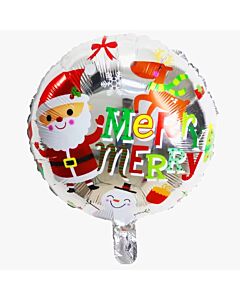 Μπαλόνι 18'' Άγιος Βασίλης Merry Christmas - Συσκευασμένο