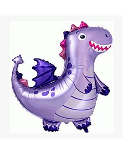 Μπαλόνια Δεινόσαυρος Δράκος λιλά 83 εκατοστά, Flexmetal
