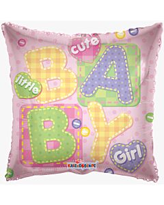 Μπαλόνι 18 inch little cute baby girl τετράγωνο ND