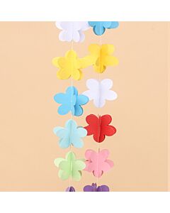 Γιρλάντα διακόσμησης με χάρτινα λουλουδάκια 3D κρεμαστή 2 μέτρων για μπαλόνια 