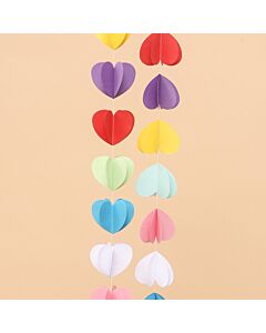  Γιρλάντα διακόσμησης με χάρτινες καρδιές 3D κρεμαστή 2 μέτρων