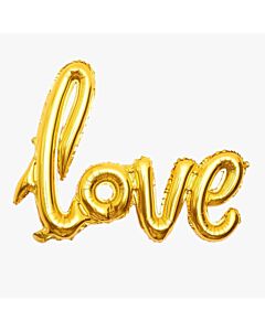 Μπαλόνι LOVE χρυσό σχηματισμένη λέξη