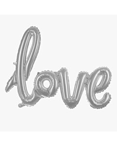 Μπαλόνι LOVE ασημί σχηματισμένη λέξη