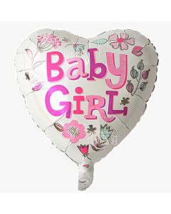 Μπαλόνι foil 18 ιντσών Baby girl καρδιά BF