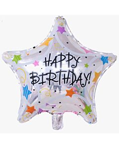 Μπαλόνι 18 ιντσών αστέρι Happy birthday 