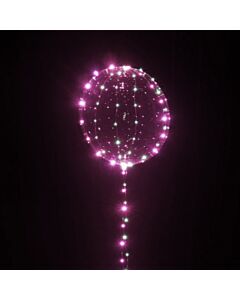 Μπαλόνι φωτιζόμενο 24 ιντσών LED ροζ