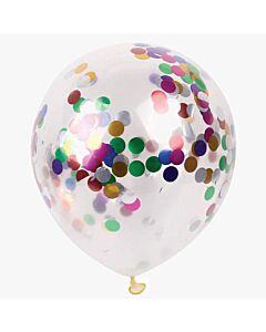 Μπαλόνιι 80 εκατοστά διάφανο γεμισμένο με πολύχρωμο κομφετί