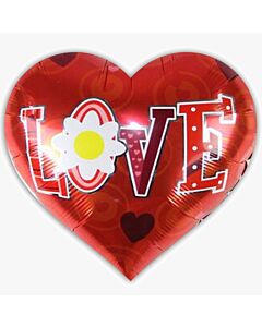 Μπαλόνι καρδιά 18 ιντσών Love & μαργαρίτα