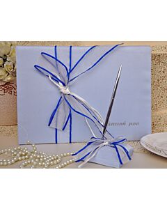 Βάση για στυλό &amp; στυλό inox γραφής βιβλίου ευχών (Γαλάζιο)