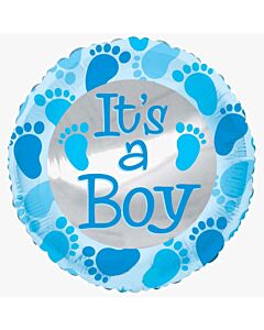 Μπαλόνι 18 ιντσών στρογγυλό με πατούσες It's a boy BF1