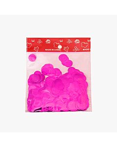 Στρογγυλό φούξια κομφετί 1,5 cm, σακουλάκι 22 gr