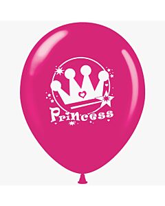 Μπαλόνια 12 ιντσών τυπωμένα με στέμμα princess (15 τεμάχια)